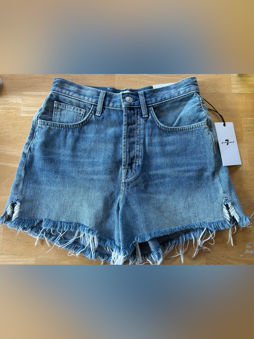 7 For All Mankind Ruby Denim Cut Off Shorts